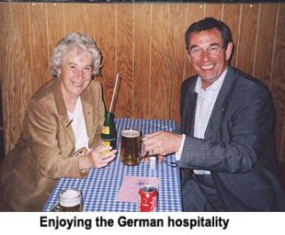 Enjoying the German hospitality